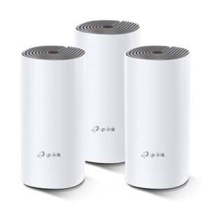 TP-Link AC1200 Whole Home Mesh Wi-Fi System Deco E4 (3-pack), Deco App, Router/AP Mode, IPv6, IPTV, Parental Controls, QoS, MU-MIMO Deco-E4-3-pack Best Price in Dubai UAE. TP-Link Authorised Supplier in Dubai UAE