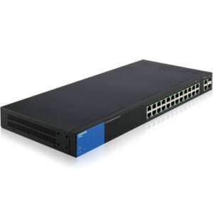 Linksys Business LGS326MP PoE+ Smart 24 Port Gigabit Network Switch + 2X Gigabit SFPRJ45 Combo Ports (384W)