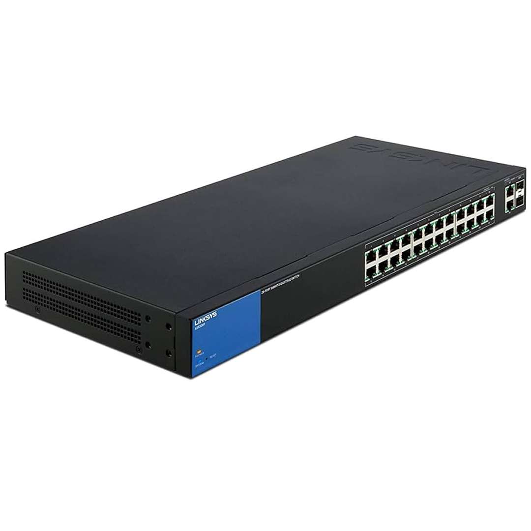 Linksys Business LGS326P 24-Port Gigabit PoE+ (192W) Smart Managed Switch + 2x Gigabit SFPRJ45 Combo Ports